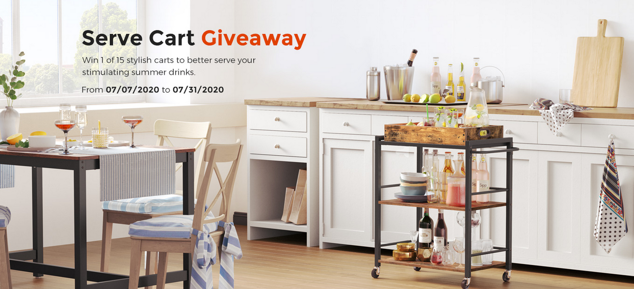 VASAGLE Kitchen Carts Giveaway Official Rules