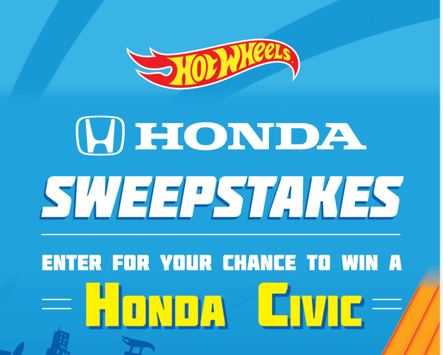 Hot Wheels™ 2020 Kroger Honda Civic Sweepstakes Official Rules