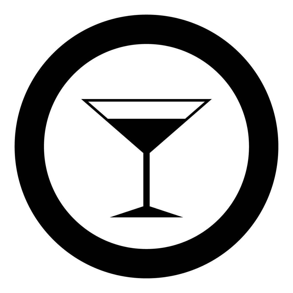 martini glass alcohol marketing